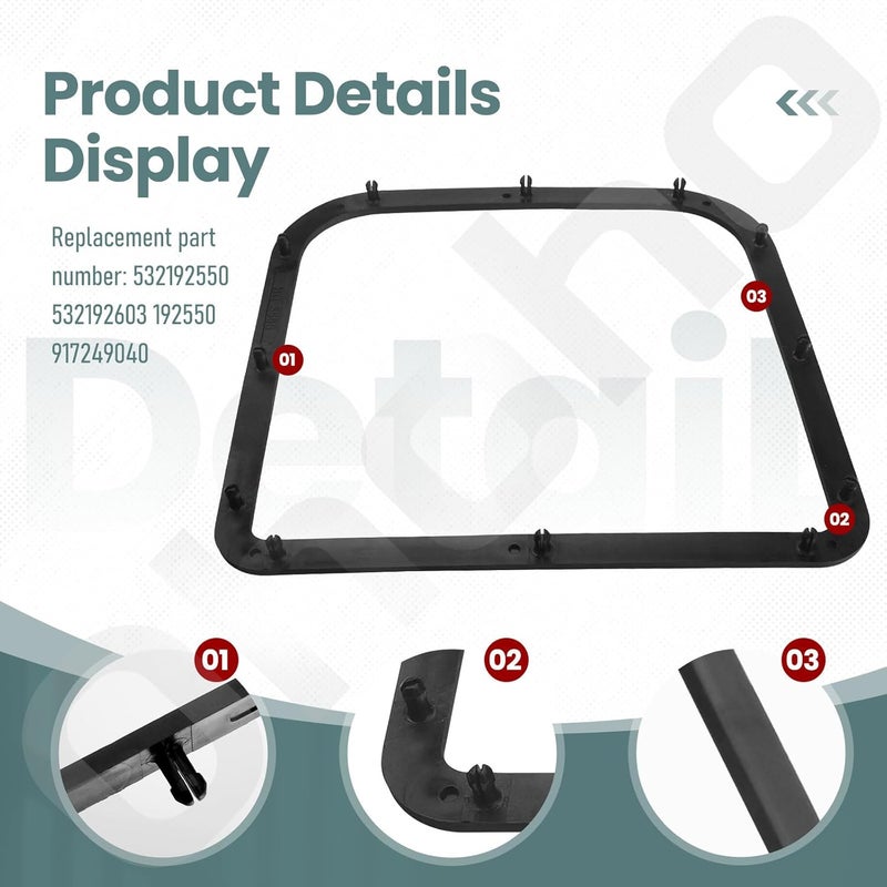 Ohoho 532192550 Bagger Seal - by - Compatible with Husqvarna 192550 917249040 / Craftsman 354 SLG 966529102 968999515, Fits 48" 54" Grass Catcher with 532192603 Plastic Gasket Cover - Image 3